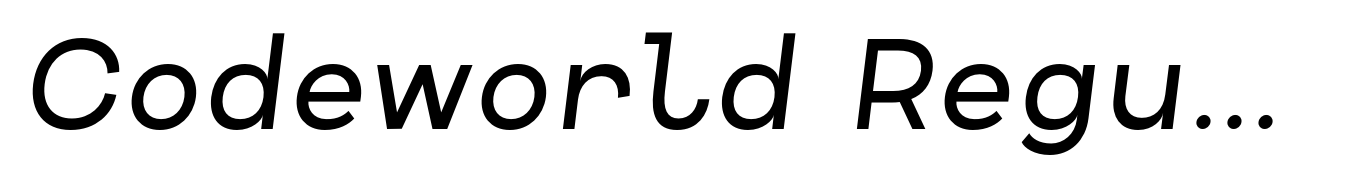 Codeworld Regular Italic